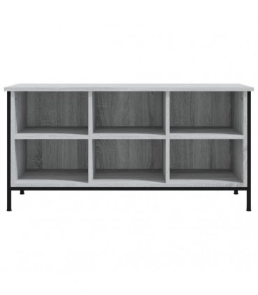 vidaXL Shoe Cabinet Grey Sonoma 100x35x50 cm Engineered Wood — Size: 100 x 35 x 50 cm