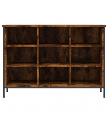 vidaXL Shoe Cabinet Smoked Oak 100x35x70 cm Engineered Wood — Size: 100 x 35 x 70 cm