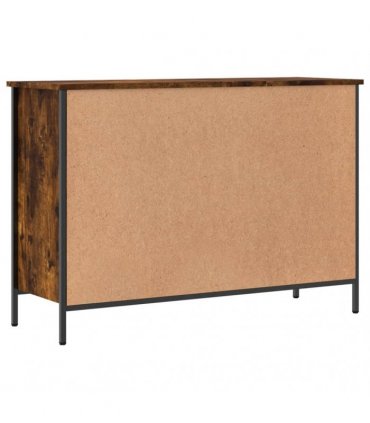 vidaXL Shoe Cabinet Smoked Oak 100x35x70 cm Engineered Wood — Size: 100 x 35 x 70 cm