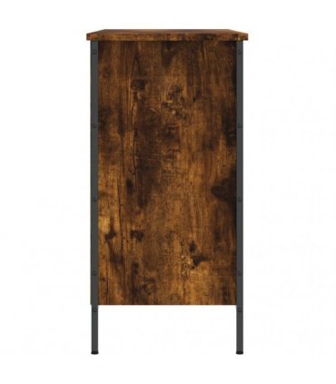 vidaXL Shoe Cabinet Smoked Oak 100x35x70 cm Engineered Wood — Size: 100 x 35 x 70 cm