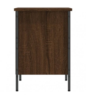 vidaXL Shoe Cabinet Brown Oak 38x35x50 cm Engineered Wood — Size: 38 x 35 x 50 cm