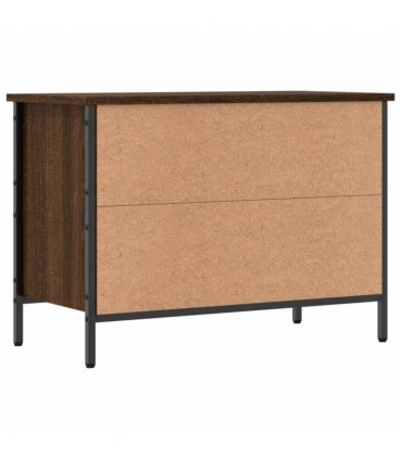vidaXL Shoe Cabinet Brown Oak 69x35x50 cm Engineered Wood — Size: 69 x 35 x 50 cm