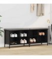 vidaXL Shoe Cabinet with Shelf with Storage Black Oak 131 x 35 x 50 cm