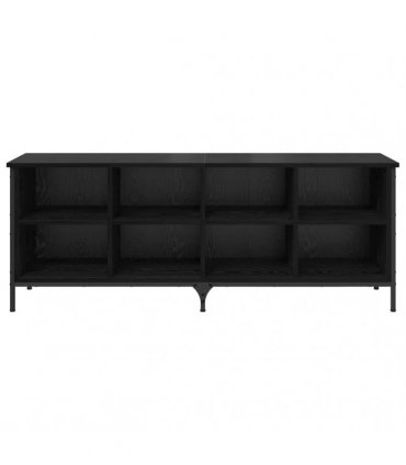 vidaXL Shoe Cabinet with Shelf with Storage Black Oak 131 x 35 x 50 cm