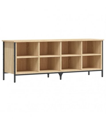 vidaXL Shoe Cabinet Sonoma Oak 131x35x50 cm Engineered Wood — Size: 131 x 35 x 50 cm