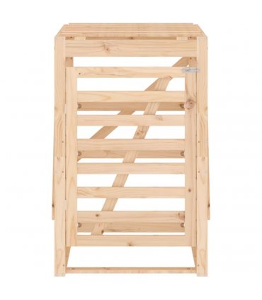 vidaXL Wheelie Bin Storage 84x90x128.5 cm Solid Wood Pine — Colour: natural pine, Size: 84 x 90 x 128.5 cm