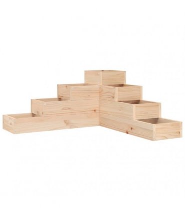 vidaXL Garden Planter 4-Tier 80.5x79x36 cm Solid Wood Pine — Colour: natural pine, Size: 80.5 x 79 x 36 cm