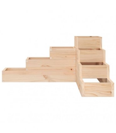 vidaXL Garden Planter 4-Tier 80.5x79x36 cm Solid Wood Pine — Colour: natural pine, Size: 80.5 x 79 x 36 cm