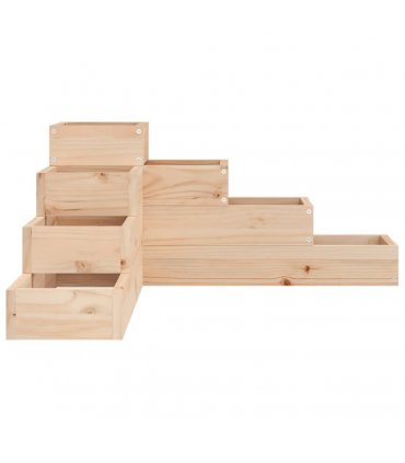 vidaXL Garden Planter 4-Tier 80.5x79x36 cm Solid Wood Pine — Colour: natural pine, Size: 80.5 x 79 x 36 cm