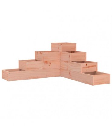vidaXL Garden Planter 4-Tier 80.5x79x36 cm Solid Wood Douglas — Colour: natural douglas, Size: 80.5 x 79 x 36 cm