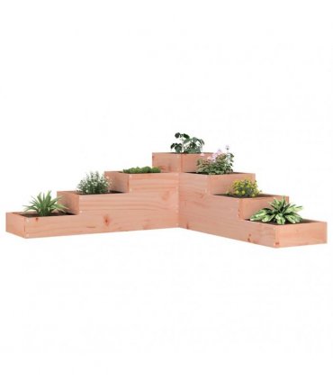 vidaXL Garden Planter 4-Tier 106x104.5x36 cm Solid Wood Douglas — Colour: natural douglas, Size: 106 x 104.5 x 36 cm