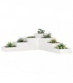 vidaXL Garden Planter 4-Tier 106x104.5x36 cm White Solid Wood Pine — Colour: white pine, Size: 106 x 104.5 x 36 cm