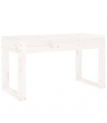 vidaXL Garden Bench | White | Solid Pine Wood | 2-Seater | Durable — Colour: white pine, Size: 80 x 38 x 45 cm