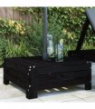 vidaXL Parasol Base Cover Black Solid Wood Pine