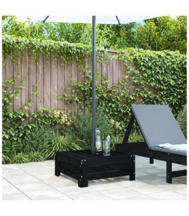 vidaXL Parasol Base Cover Black Solid Wood Pine