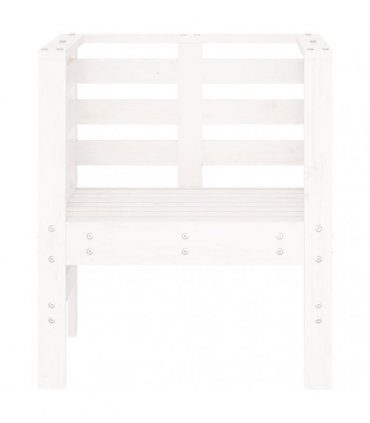 vidaXL Garden Chairs 2 pcs White 61.5x53x71 cm Solid Wood Pine — Colour: white pine