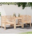 vidaXL Garden Chairs 2 pcs 61.5x53x71 cm Solid Wood Pine — Colour: natural pine
