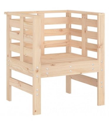 vidaXL Garden Chairs 2 pcs 61.5x53x71 cm Solid Wood Pine — Colour: natural pine