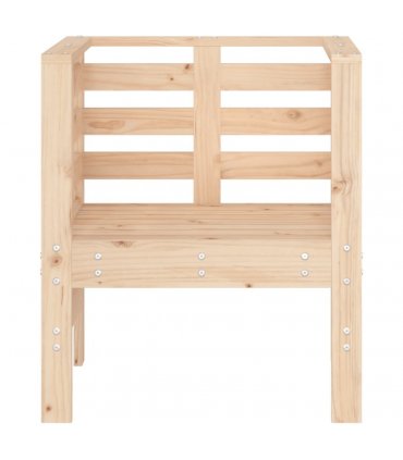 vidaXL Garden Chairs 2 pcs 61.5x53x71 cm Solid Wood Pine — Colour: natural pine