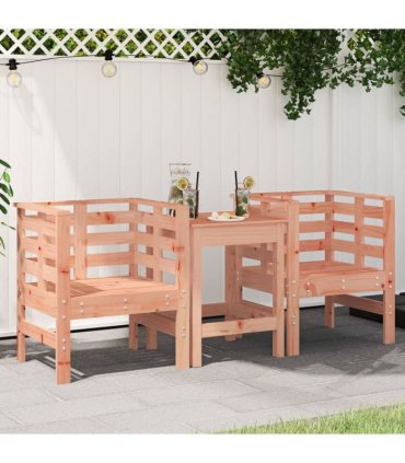 vidaXL Garden Chairs 2 pcs 61.5x53x71 cm Solid Wood Douglas — Colour: natural douglas