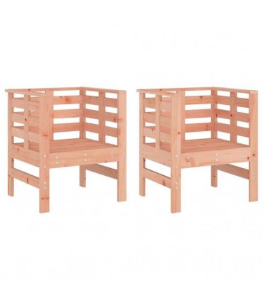vidaXL Garden Chairs 2 pcs 61.5x53x71 cm Solid Wood Douglas — Colour: natural douglas