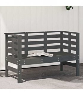 vidaXL Garden Bench | Grey | Solid pine wood | 2-seater | Durable | Garden Bench — Colour: grey pine