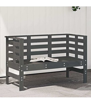 vidaXL Garden Bench | Grey | Solid pine wood | 2-seater | Durable | Garden Bench — Colour: grey pine
