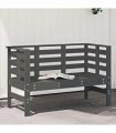 vidaXL Garden Bench | Grey | Solid pine wood | 2-seater | Durable | Garden Bench — Colour: grey pine