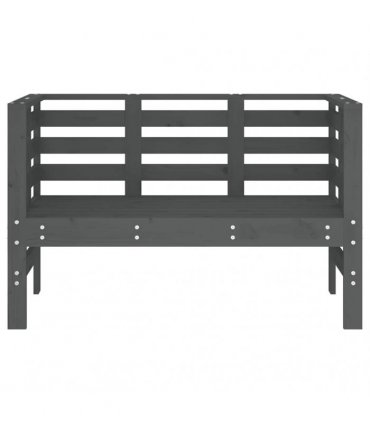 vidaXL Garden Bench | Grey | Solid pine wood | 2-seater | Durable | Garden Bench — Colour: grey pine