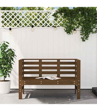 vidaXL Garden Bench | Honey brown | Solid pine wood | Standard | Tough — Colour: honey brown pine