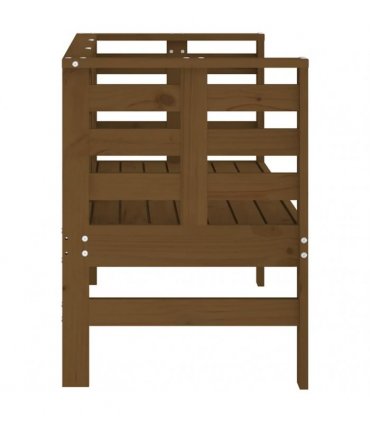 vidaXL Garden Bench | Honey brown | Solid pine wood | Standard | Tough — Colour: honey brown pine