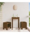 vidaXL Garden Stools 2 pcs Honey Brown 40x36x45 cm Solid Wood Pine — Colour: honey brown pine, Size: 40 x 36 x 45 cm