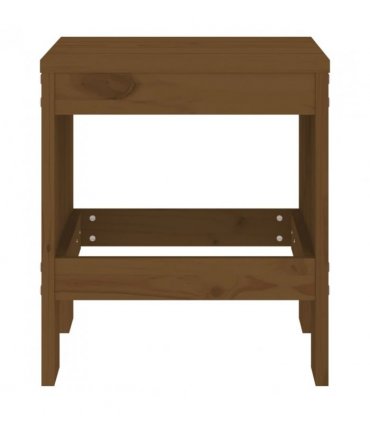 vidaXL Garden Stools 2 pcs Honey Brown 40x36x45 cm Solid Wood Pine — Colour: honey brown pine, Size: 40 x 36 x 45 cm