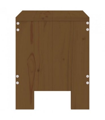 vidaXL Garden Stools 2 pcs Honey Brown 40x36x45 cm Solid Wood Pine — Colour: honey brown pine, Size: 40 x 36 x 45 cm