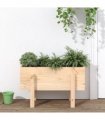vidaXL Garden Planter 62x30x38 cm Solid Wood Pine — Colour: natural pine, Size: 62 x 30 x 38 cm