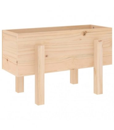 vidaXL Garden Planter 62x30x38 cm Solid Wood Pine — Colour: natural pine, Size: 62 x 30 x 38 cm