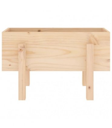 vidaXL Garden Planter 62x30x38 cm Solid Wood Pine — Colour: natural pine, Size: 62 x 30 x 38 cm