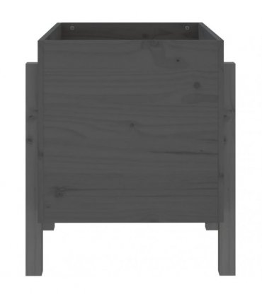 vidaXL Garden Planter Grey 62x50x57 cm Solid Wood Pine — Colour: grey pine, Size: 62 x 50 x 57 cm