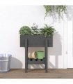 vidaXL Garden Planter Grey 62x30x69 cm Solid Wood Pine — Colour: grey pine, Size: 62 x 30 x 69 cm