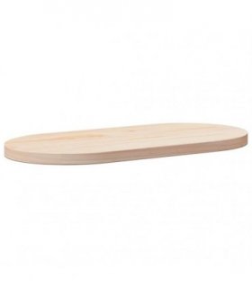 vidaXL Table Top 70x35x2.5 cm Solid Wood Pine Oval — Colour: natural, Size: 70 x 35 x 2.5 cm