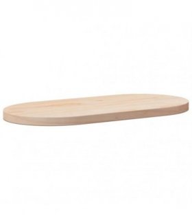 vidaXL Table Top 90x45x2.5 cm Solid Wood Pine Oval — Colour: natural, Size: 90 x 45 x 2.5 cm
