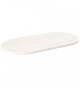 vidaXL Table Top White 90x45x2.5 cm Solid Wood Pine Oval — Size: 90 x 45 x 2.5 cm