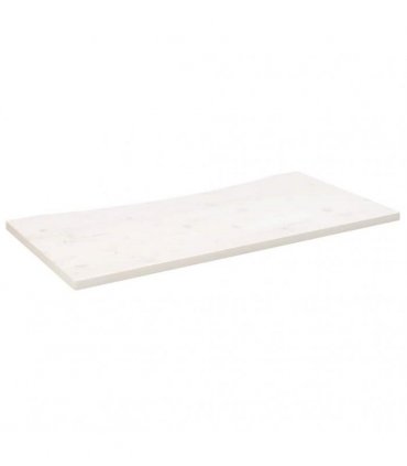 vidaXL Desk Top White 110x55x2.5 cm Solid Wood Pine — Size: 110 x 55 x 2.5 cm