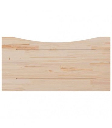 vidaXL Desk Top White 110x55x2.5 cm Solid Wood Pine — Size: 110 x 55 x 2.5 cm