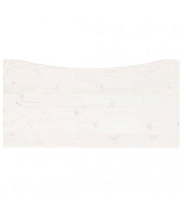 vidaXL Desk Top White 110x55x2.5 cm Solid Wood Pine — Size: 110 x 55 x 2.5 cm