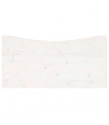 vidaXL Desk Top White 100x50x2.5 cm Solid Wood Pine — Size: 100 x 50 x 2.5 cm