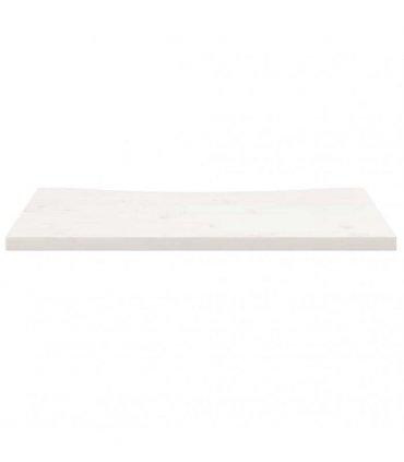 vidaXL Desk Top White 80x40x2.5 cm Solid Wood Pine — Size: 80 x 40 x 2.5 cm