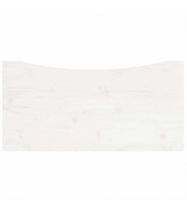 vidaXL Desk Top White 80x40x2.5 cm Solid Wood Pine — Size: 80 x 40 x 2.5 cm