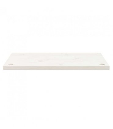 vidaXL Desk Top White 80x40x2.5 cm Solid Wood Pine — Size: 80 x 40 x 2.5 cm — V0672038696