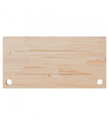 vidaXL Desk Top White 80x40x2.5 cm Solid Wood Pine — Size: 80 x 40 x 2.5 cm — V0672038696